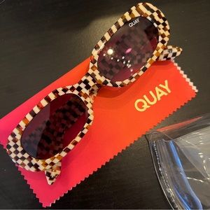 Quay Australia So Serious Checkered Sunglasses